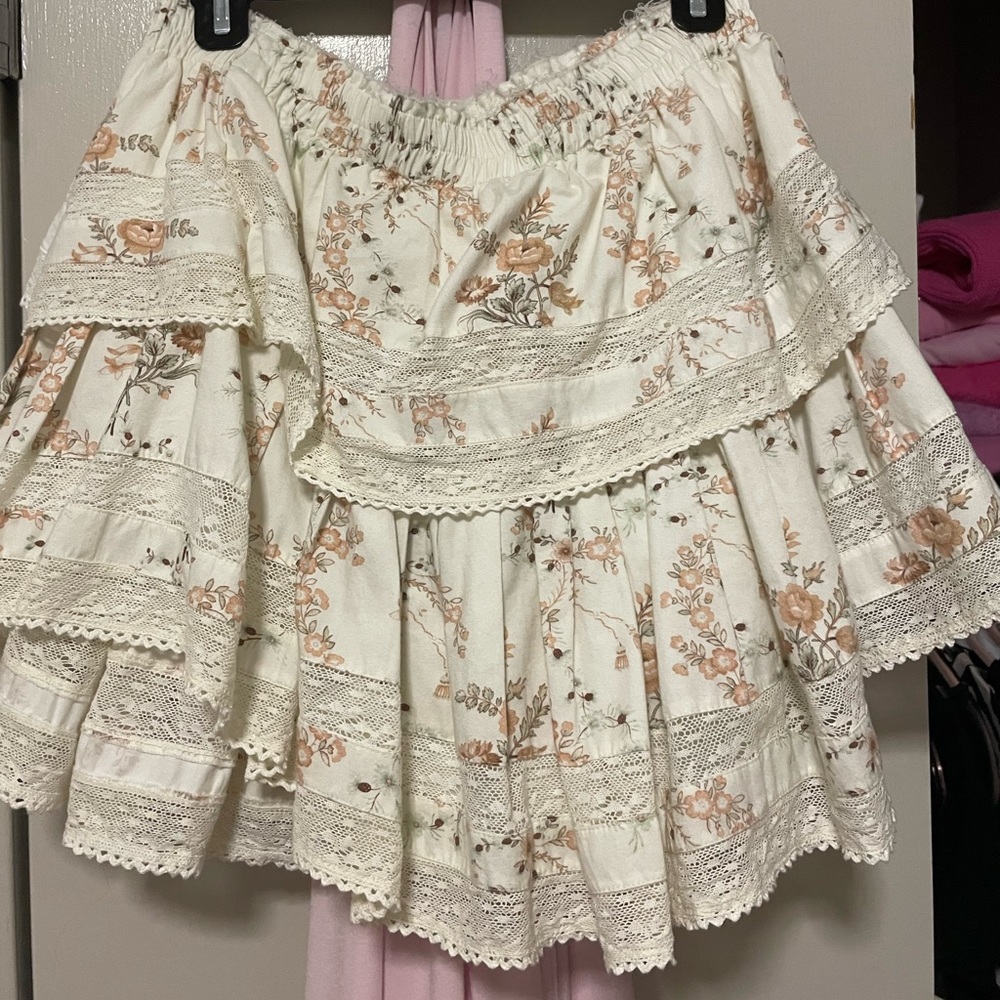 Loveshackfancy mini skirt